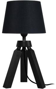 Lampade d’ufficio Tosel lampada da comodino tondo legno nero