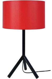 Lampade d’ufficio Tosel Lampada da tavolo tondo metallo nero e rosso