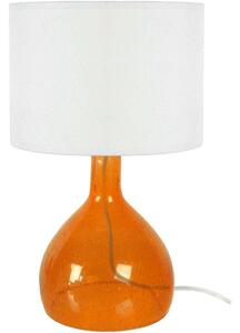 Lampade d’ufficio Tosel lampada da comodino tondo vetro arancio e bianco