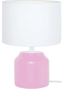 Lampade d’ufficio Tosel lampada da comodino tondo legno rosa e bianco