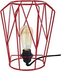 Lampade d’ufficio Tosel lampada da comodino tondo metallo rosso