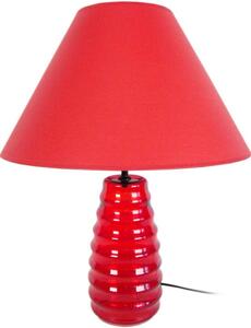 Lampade d’ufficio Tosel lampada da comodino tondo vetro rosso