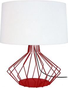Lampade d’ufficio Tosel lampada da soggiorno tondo metallo rosso e bianco