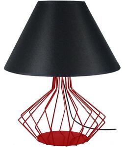 Lampade d’ufficio Tosel lampada da soggiorno tondo metallo rosso e nero