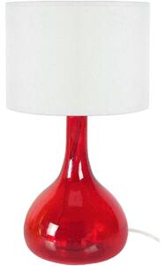 Lampade d’ufficio Tosel lampada da comodino tondo vetro rosso e bianco