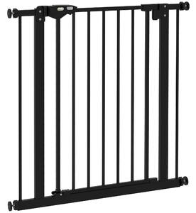 PawHut Cancellino per Cani e Animali Domestici con Chiusura Automatica per Scale e Ingressi, 68x77 cm, Nero | Aosom Italy