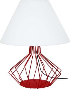 Lampade d’ufficio Tosel lampada da soggiorno tondo metallo rosso e bianco