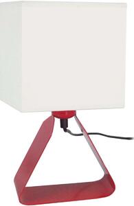 Lampade d’ufficio Tosel lampada da comodino cuadrado metallo rosso e crudo