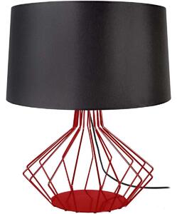 Lampade d’ufficio Tosel lampada da soggiorno tondo metallo rosso e nero