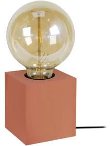 Lampade d’ufficio Tosel lampada da comodino tondo legno terracotta