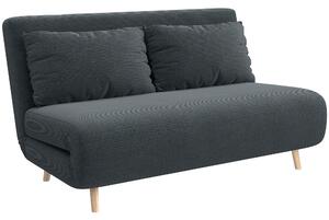 HOMCOM Divano letto, con schienale regolabile in 3 posizioni, tessuto a coste, fino a 120 kg, 141 x 90 x 81 cm, Grigio scuro | Aosom Italy
