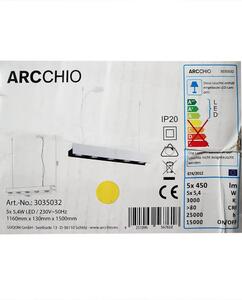 Arcchio - Lampadario a sospensione con filo LED dimmerabile OLINKA 5xLED/5,4W/230V