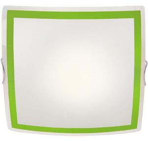 Lampadari, sospensioni e plafoniere Tosel Plafoniera cuadrado vetro verde