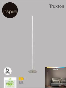 Lampada da terra Truxton cromato, in metallo, H146cm LED integrato INSPIRE
