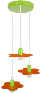 Lampadari, sospensioni e plafoniere Tosel Lampada da Soffitto tondo metallo verde e arancione