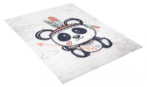 Tappeto per bambini con il motivo di un adorabile panda indiano Larghezza: 140 cm | Lunghezza: 200 cm