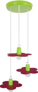 Lampadari, sospensioni e plafoniere Tosel Lampada da Soffitto tondo metallo verde e rosa