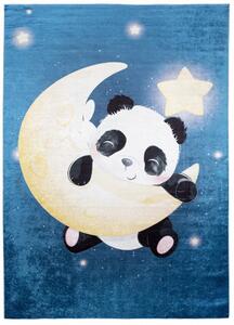 Tappeto per bambini con motivo panda sulla luna Larghezza: 140 cm | Lunghezza: 200 cm