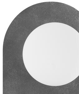Lampada da parete in acciaio grigio grafite scuro con paralume rotondo in vetro e interruttore on/off Soggiorno moderno industriale Camera da letto Beliani