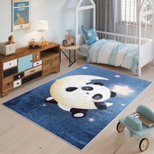 Tappeto per bambini con motivo panda sulla luna Larghezza: 140 cm | Lunghezza: 200 cm