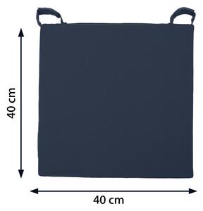 Cuscino per sedia blu 40 x 40 x Sp 4 cm