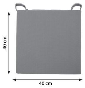 Cuscino per sedia grigio 40 x 40 x Sp 4 cm