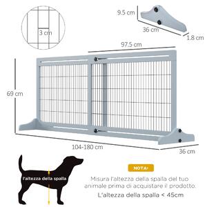 Barriera Per Cani In Legno A 3 Pannelli Pieghevole - 210x44x70 Cm, Per Porte E Scale