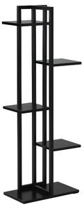 Outsunny Scaletta Portavasi a 5 Livelli per Interni ed Esterni in MDF e Acciaio, 40x22x113 cm, Nero | Aosom Italy