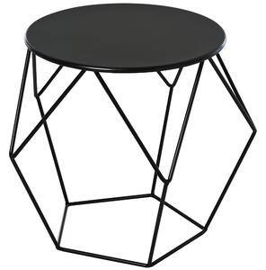 HOMCOM Tavolino da Caffè Salotto Design Nordico Minimalista Geometrico Ampio Piano, Acciaio, 54x54x44cm|Aosom