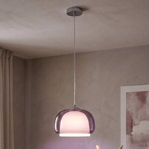 EGLO Lampada a sospensione Belomontejo, dimmerabile, Violetto / Fucsia / Rosa, Soggiorno / Sala da pranzo, Vetro, Giovanile, Lampada a sospensione