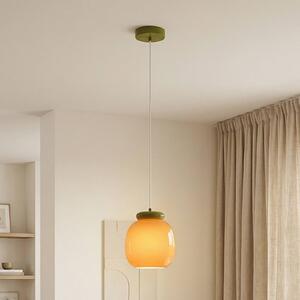 EGLO Lampada a sospensione Berardelli, dimmerabile, Giallo / Arancione, Soggiorno / Sala da pranzo, Vetro, Moderno, Lampada a sospensione