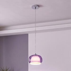 EGLO Lampada a sospensione Belomontejo, dimmerabile, Violetto / Fucsia / Rosa, Soggiorno / Sala da pranzo, Vetro, Giovanile, Lampada a sospensione