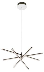 Lampadario Moderno Concord cromo, in metallo, D. 60 cm, L. 60 cm, 4 luci, INSPIRE