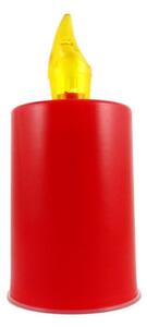 Candela LED/2xAA bianco caldo 10,8 cm rosso