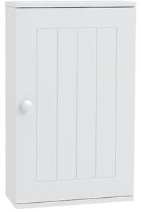 HOMCOM Mobiletto Bagno Pensile Sopra WC con Ripiano Regolabile e Anta, Bianco | Aosom Italy