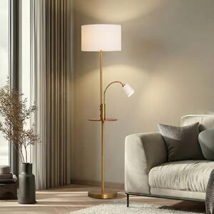 Lampada da terra Lindby, Aovan, Bronzo / Ottone anticato, Soggiorno, Metallo, Moderno