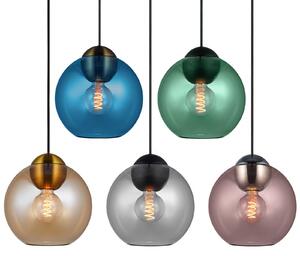 Lampada a sospensione Halo Design, BUBBLES, dimmerabile, Verde, Soggiorno, Vetro, Design