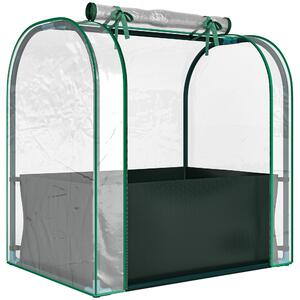 Outsunny Mini Serra con Borsa per Coltivazione e Porta Avvolgibile, 68x50x70 cm, Verde Scuro | Aosom Italy