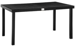 Outsunny Tavolo da Pranzo da Giardino per 6 Persone in Alluminio, 140x90x74 cm, Nero | Aosom Italy