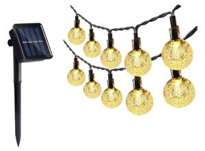 Catena solare LED 30xLED/0,12W/1,2V 1xAA 3000K IP44 400 mAh
