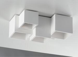 Plafoniera moderno Foster bianco, in gesso, 37 cm, 5 luci INSPIRE