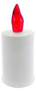 Candela LED/2xAA bianco caldo 10,8 cm bianco/rosso