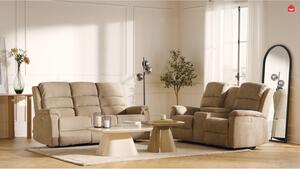 Poltrona relax elettrica in Tessuto Tortora - NEVERS