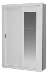 Armadio 2 ante scorrevoli con specchio L.152 cm Bianco - PETTERI