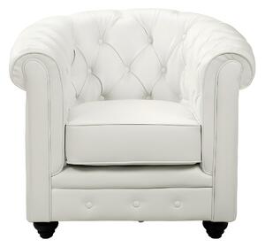 Poltrona CHESTERFIELD in similpelle Bianca