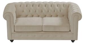 Divano 2 posti in Velluto Beige - CHESTERFIELD