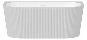 Vasca da bagno freestanding scanalata - 170,5 x 80 x 58,5 cm - Acrilico - Bianco lucido - 250 L - ZELINA