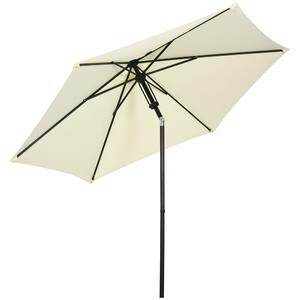 Outsunny Ombrellone da Giardino in Poliestere e Metallo con Tettuccio Inclinabile a 45°, Ø262x243 cm|Aosom
