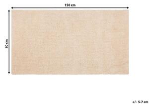Tappeto Shaggy Beige 80 x 150 cm Tappeto rettangolare trapuntato moderno a pelo lungo Beliani