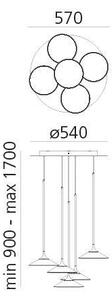 Artemide 0355030A - Lampadario a sospensione con filo LED dimmerabile ORSA CLUSTER LED/37W/230V 3000K